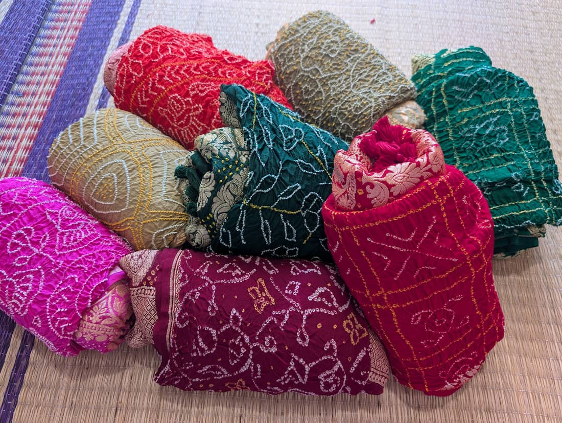 Gaji Bandhani Dupattas in vibrant colors