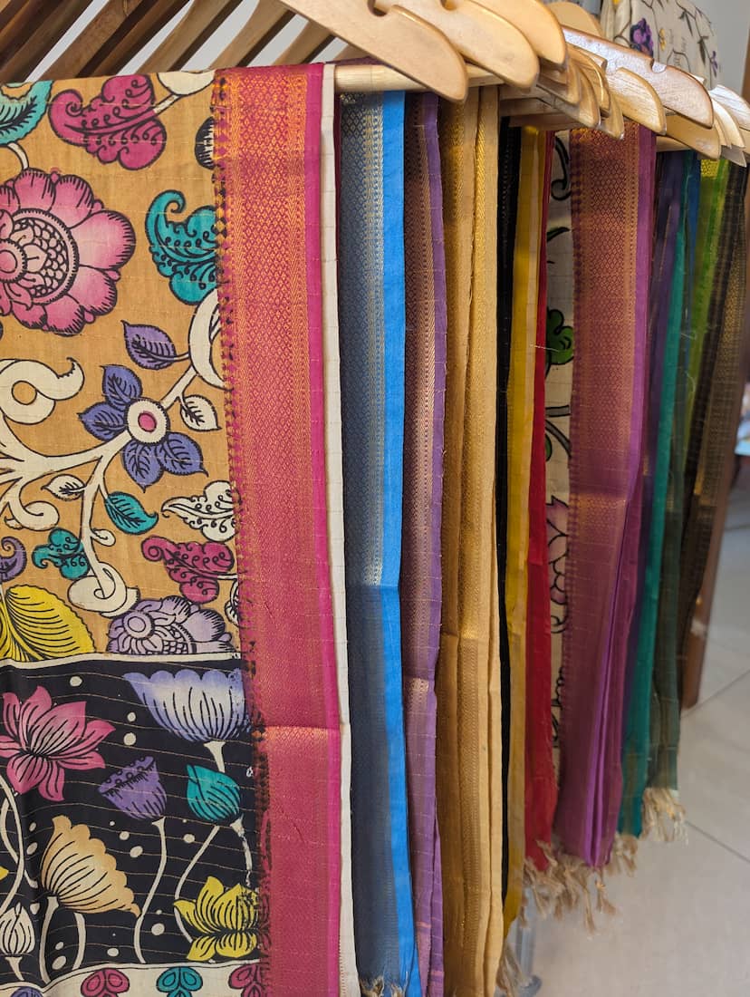 kalamkari dupattas on pure bangalore silk