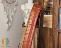 Beige Pure Kanchi Cotton Saree 2 – Handloom Saree Online India | Elegantt Drapes