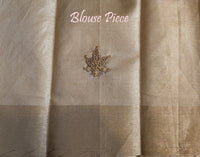 Beige Tissue Silk Handwork Saree – Handloom Saree Online India | Elegantt Drapes