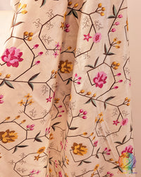 Pure Tussar Silk Embroidered Saree – Handloom Saree Online India | Elegantt Drapes