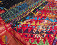 Black Lambani Handwork Pure Ilkal Silk Saree – Ilkal Handloom Saree Online India | Elegantt Drapes