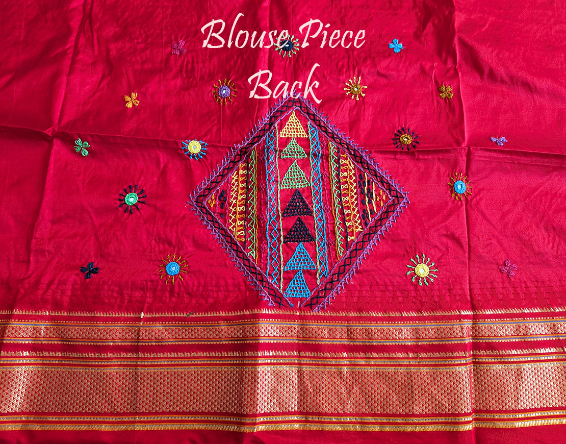 Black Lambani Handwork Pure Ilkal Silk Saree – Ilkal Handloom Saree Online India | Elegantt Drapes