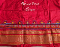 Black Lambani Handwork Pure Ilkal Silk Saree – Ilkal Handloom Saree Online India | Elegantt Drapes