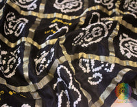 Black Gharchola Pure Gaji Silk Bandhani Saree Saree – Handloom Saree Online India | Elegantt Drapes