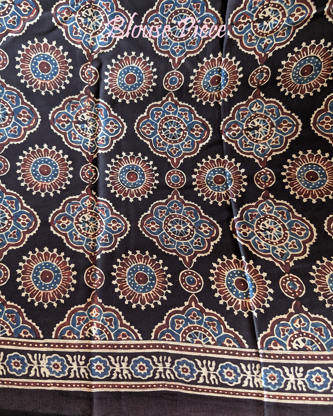 Black Modal Silk Ajrakh Saree 2 – Ajrakh Saree Online India | Elegantt Drapes