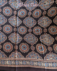 Black Modal Silk Ajrakh Saree 2 – Ajrakh Saree Online India | Elegantt Drapes