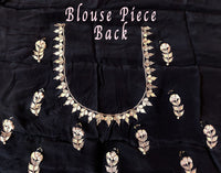 Black Pure Organza Gota Patti Handwork Saree – Handloom Saree Online India | Elegantt Drapes