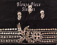 Black Pure Organza Gota Patti Handwork Saree – Handloom Saree Online India | Elegantt Drapes