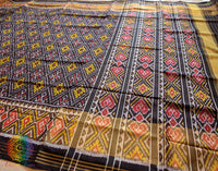 Black Pure Mulberry Silk Rajkot Patola Saree – Handloom Saree Online India | Elegantt Drapes