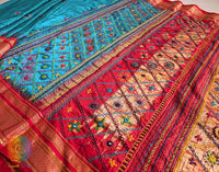 Blue Lambani Handwork Pure Ilkal Silk Saree – Ilkal Handloom Saree Online India | Elegantt Drapes