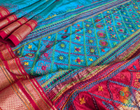 Blue Lambani Handwork Pure Ilkal Silk Saree – Ilkal Handloom Saree Online India | Elegantt Drapes