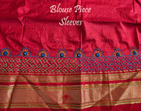 Blue Lambani Handwork Pure Ilkal Silk Saree – Ilkal Handloom Saree Online India | Elegantt Drapes