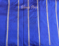 Blouse of blue Banarasi handloom Katan silk saree