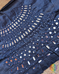 Blue Mashru Silk Kutch Mirror Work Blouse – Handloom Saree Online India | Elegantt Drapes