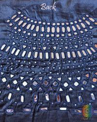 Blue Mashru Silk Kutch Mirror Work Blouse – Handloom Saree Online India | Elegantt Drapes