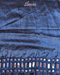 Blue Mashru Silk Kutch Mirror Work Blouse – Handloom Saree Online India | Elegantt Drapes