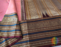 Blush Pink Pure Kanjivaram Handloom Silk Saree – Handloom Saree Online India | Elegantt Drapes