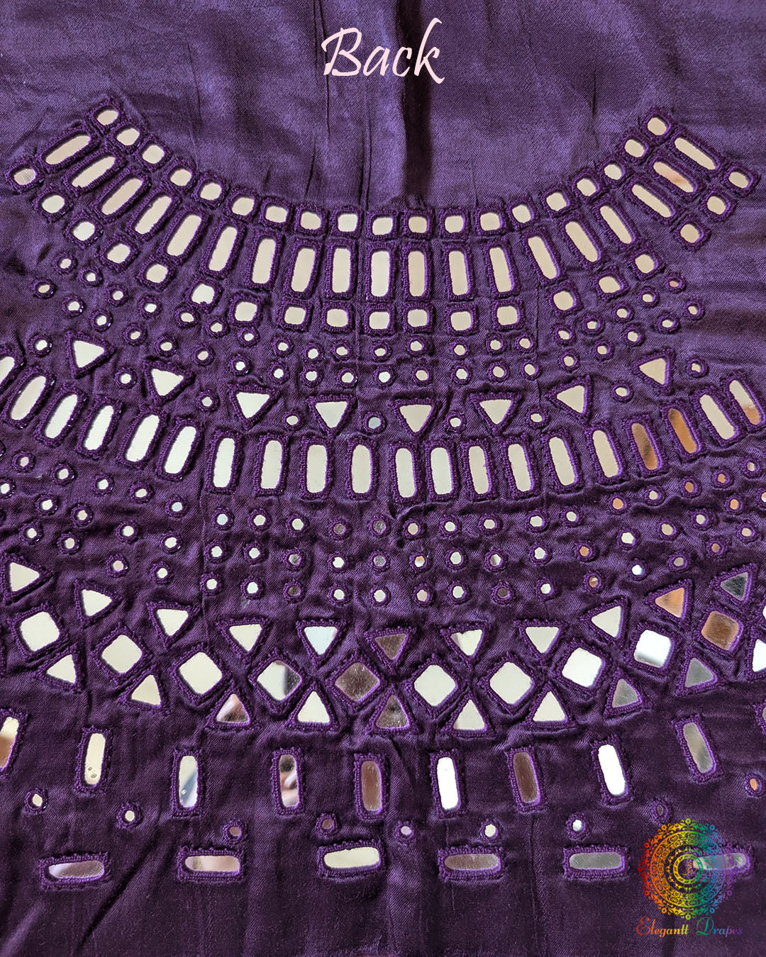 Purple Mashru Silk Kutch Mirror Work Blouse – Handloom Saree Online India | Elegantt Drapes