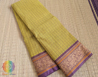 Yellow Pure Kanchi Cotton 1000 Boota Saree – Handloom Saree Online India | Elegantt Drapes