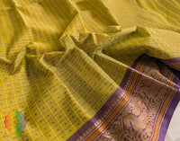 Yellow Pure Kanchi Cotton 1000 Boota Saree – Handloom Saree Online India | Elegantt Drapes