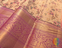 Golden Pure Kanjivaram Tissue Silk Bridal Saree – Handloom Saree Online India | Elegantt Drapes