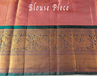 Golden Pure Kanjivaram Handloom Silk Saree – Handloom Saree Online India | Elegantt Drapes