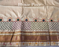 Green Pure Ilkal Silk Lambani Handwork Saree – Ilkal Handloom Saree Online India | Elegantt Drapes