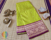 Green Banarasi Handloom Katan Silk Saree – Handloom Saree Online India | Elegantt Drapes