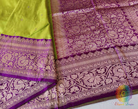Green Banarasi Handloom Katan Silk Saree – Handloom Saree Online India | Elegantt Drapes