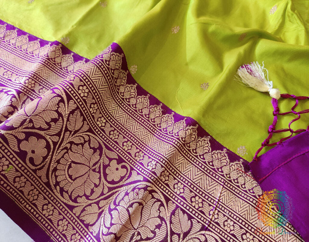 Green Banarasi Handloom Katan Silk Saree – Handloom Saree Online India | Elegantt Drapes