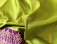 Green Banarasi Handloom Katan Silk Saree – Handloom Saree Online India | Elegantt Drapes