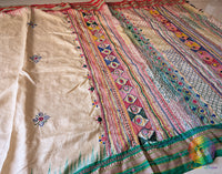 Vidarbha Tussar Silk Lambani Embroidery Saree – Handloom Saree Online India | Elegantt Drapes