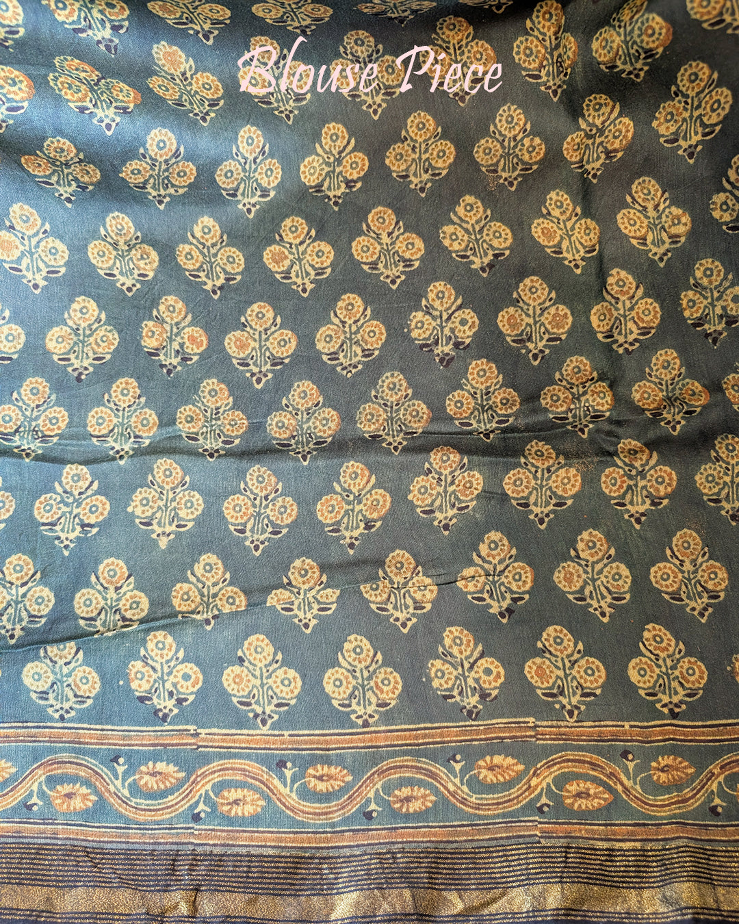 Green Chanderi Ajrakh Saree – Ajrakh Saree Online India | Elegantt Drapes