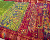 Green Lambani Handwork Pure Ilkal Silk Saree – Ilkal Handloom Saree Online India | Elegantt Drapes