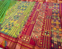 Green Lambani Handwork Pure Ilkal Silk Saree – Ilkal Handloom Saree Online India | Elegantt Drapes