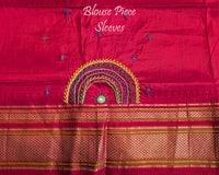 Green Lambani Handwork Pure Ilkal Silk Saree – Ilkal Handloom Saree Online India | Elegantt Drapes