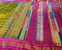 Lime Green Lambani Handwork Pure Ilkal Silk Saree