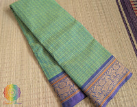Green Pure Kanchi Cotton 1000 Boota Saree – Handloom Saree Online India | Elegantt Drapes