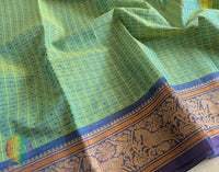 Green Pure Kanchi Cotton 1000 Boota Saree – Handloom Saree Online India | Elegantt Drapes