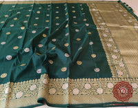 Green Banarasi Handloom Katan Silk Saree – Handloom Saree Online India | Elegantt Drapes