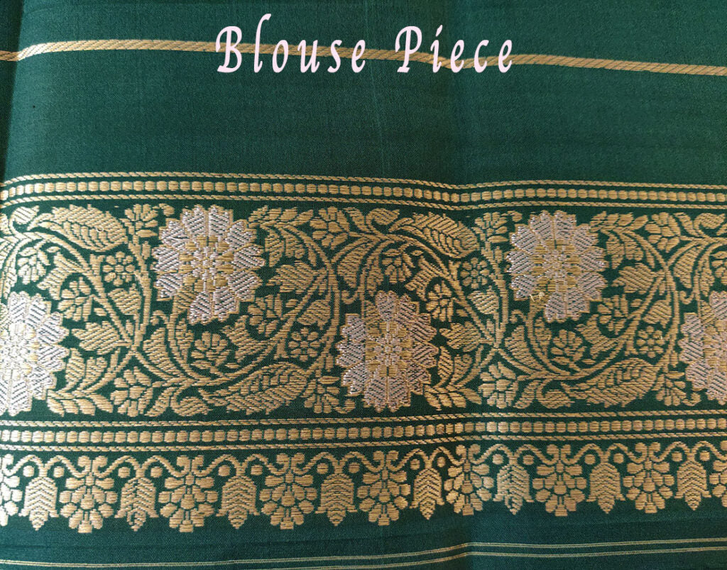 Green Banarasi Handloom Katan Silk Saree – Handloom Saree Online India | Elegantt Drapes