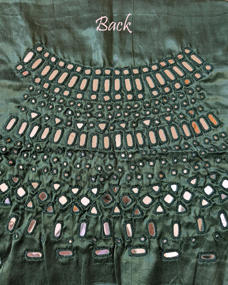 Green Mashru Silk Kutch Mirror Work Blouse – Handloom Saree Online India | Elegantt Drapes