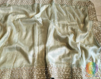 Pista Green Tissue Organza Gota Patti Saree 2 – Handloom Saree Online India | Elegantt Drapes