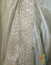 Pista Green Tissue Organza Gota Patti Saree 2 – Handloom Saree Online India | Elegantt Drapes