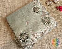 Pista Green Tissue Organza Gota Patti Saree – Handloom Saree Online India | Elegantt Drapes