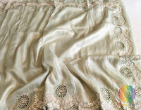 Pista Green Tissue Organza Gota Patti Saree – Handloom Saree Online India | Elegantt Drapes