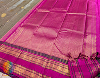 Grey Pure Kanjivaram Silk Saree – Handloom Saree Online India | Elegantt Drapes