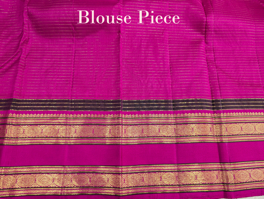 Grey Pure Kanjivaram Silk Saree – Handloom Saree Online India | Elegantt Drapes