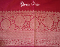 Hot Pink Banarasi Handloom Pure Katan Silk Saree – Handloom Saree Online India | Elegantt Drapes